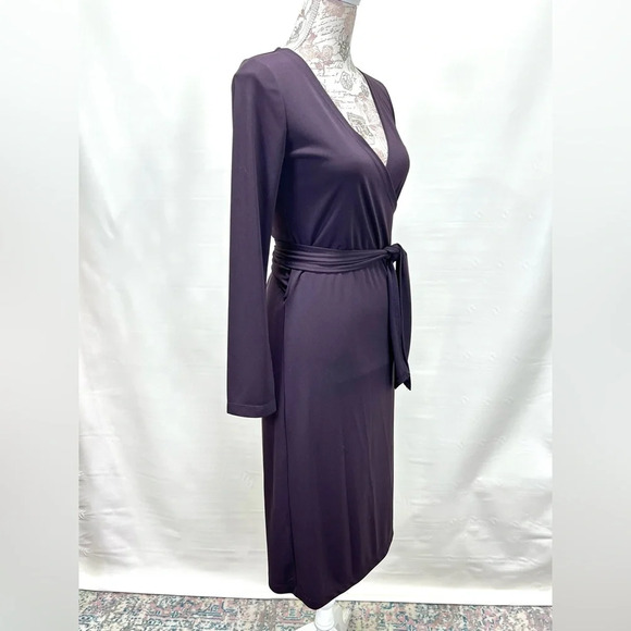 Kenneth Cole eggplant wrap dress size small excellent condition - Picture 7 of 9